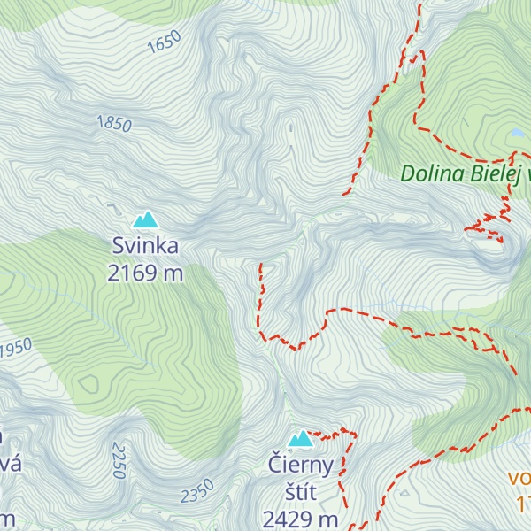 Map of Zmrzlá veža