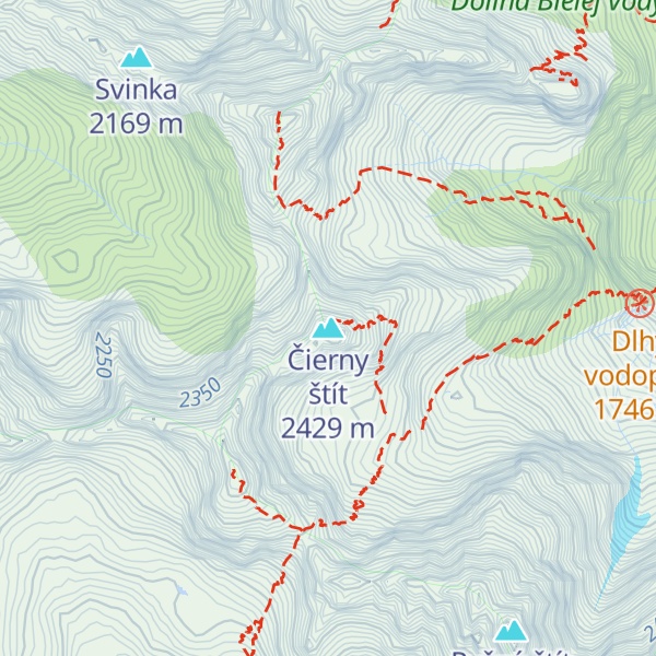 Map of Čierny štít