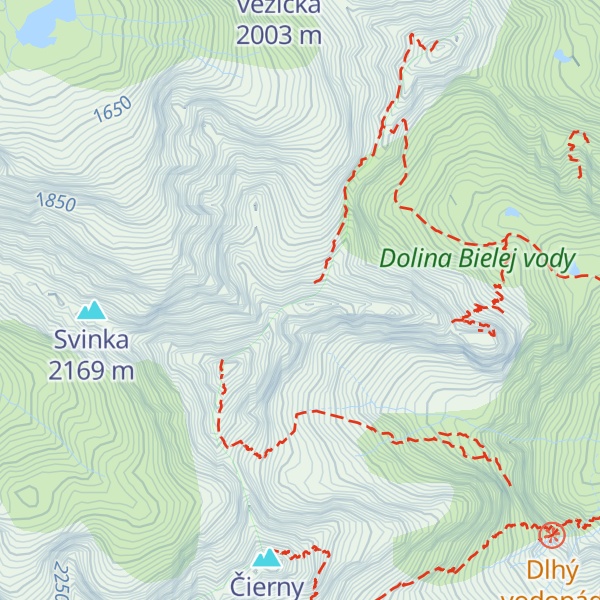 Map of Belasá veža