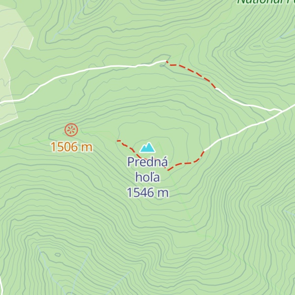 Map of Predná hoľa