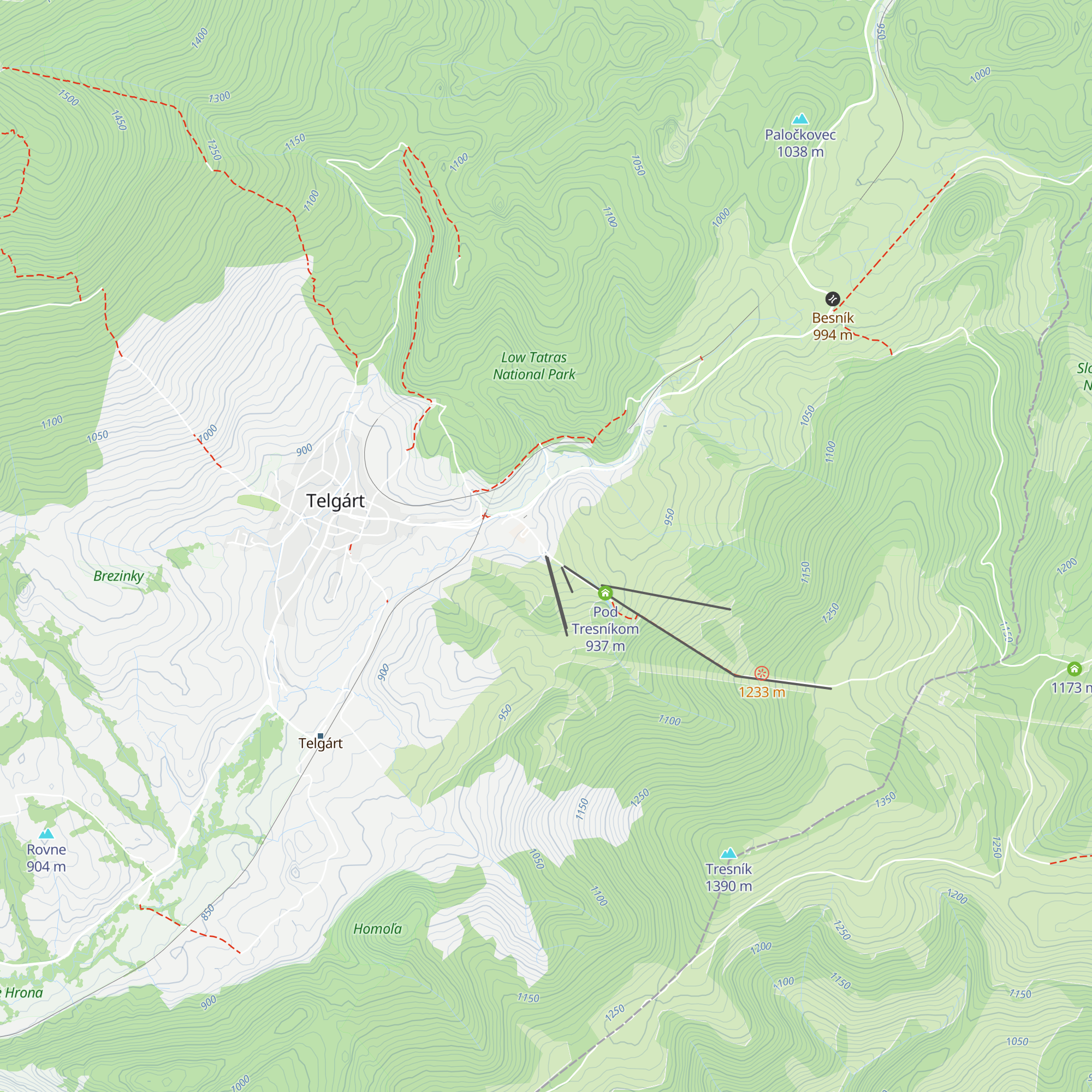 Koliba pod Kráľovou hoľou map