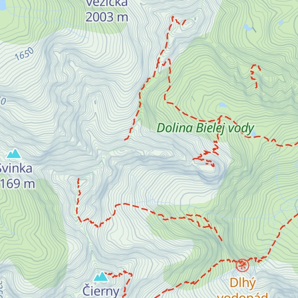 Map of Zadný Kopiniak