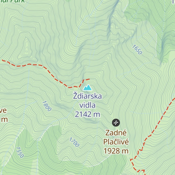 Map of Ždiarska vidla