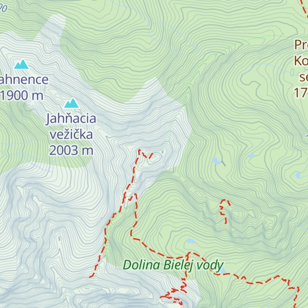 Map of Jahňací štít