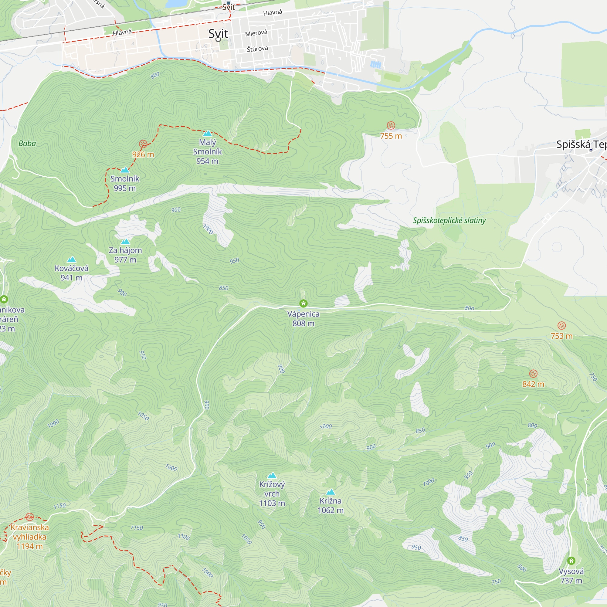 Vápenica map