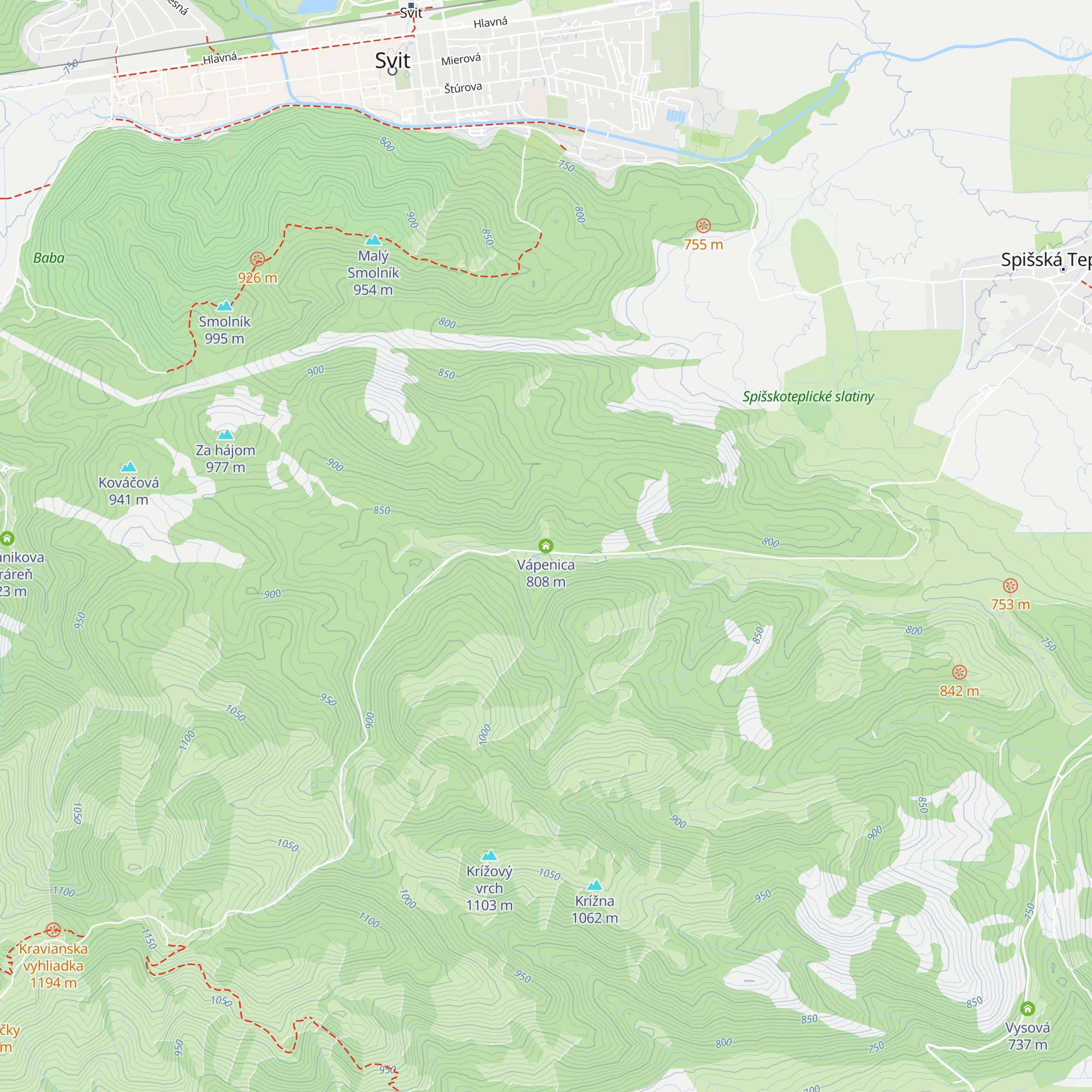 Vápenica map