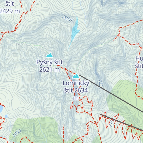 Map of Lomnická vežička