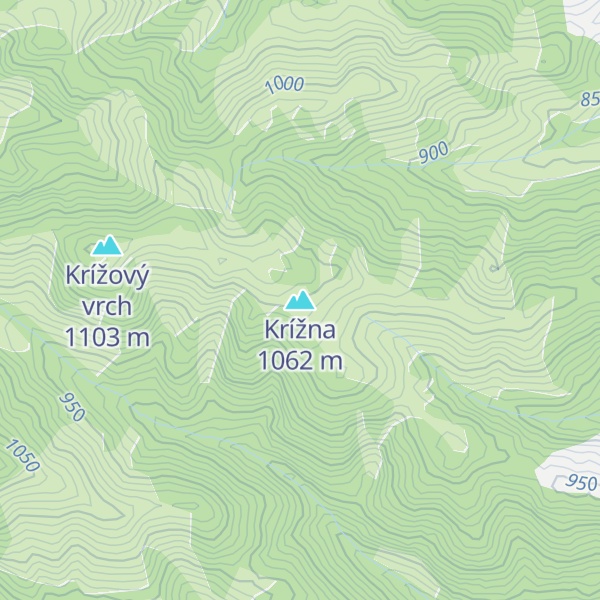 Map of Krížna