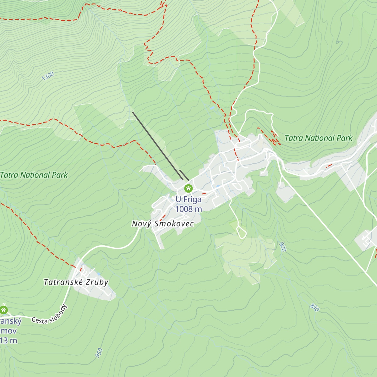 U Friga map