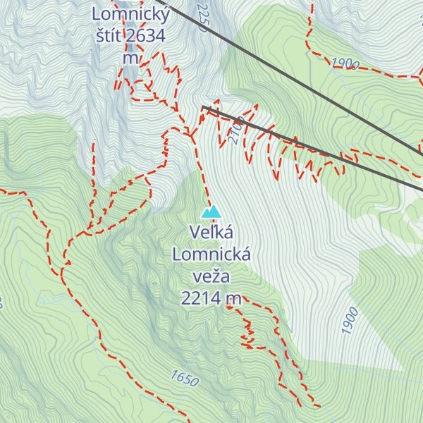 Map of Veľká Lomnická veža