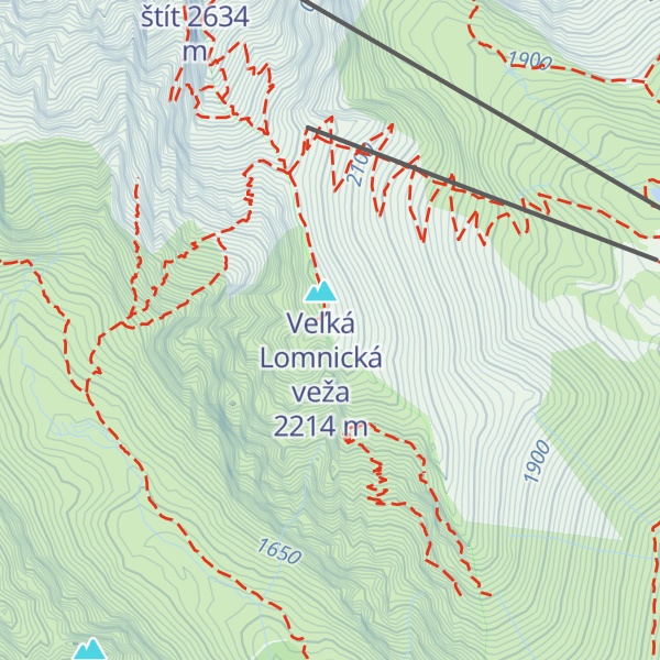 Map of Lomnický hrb