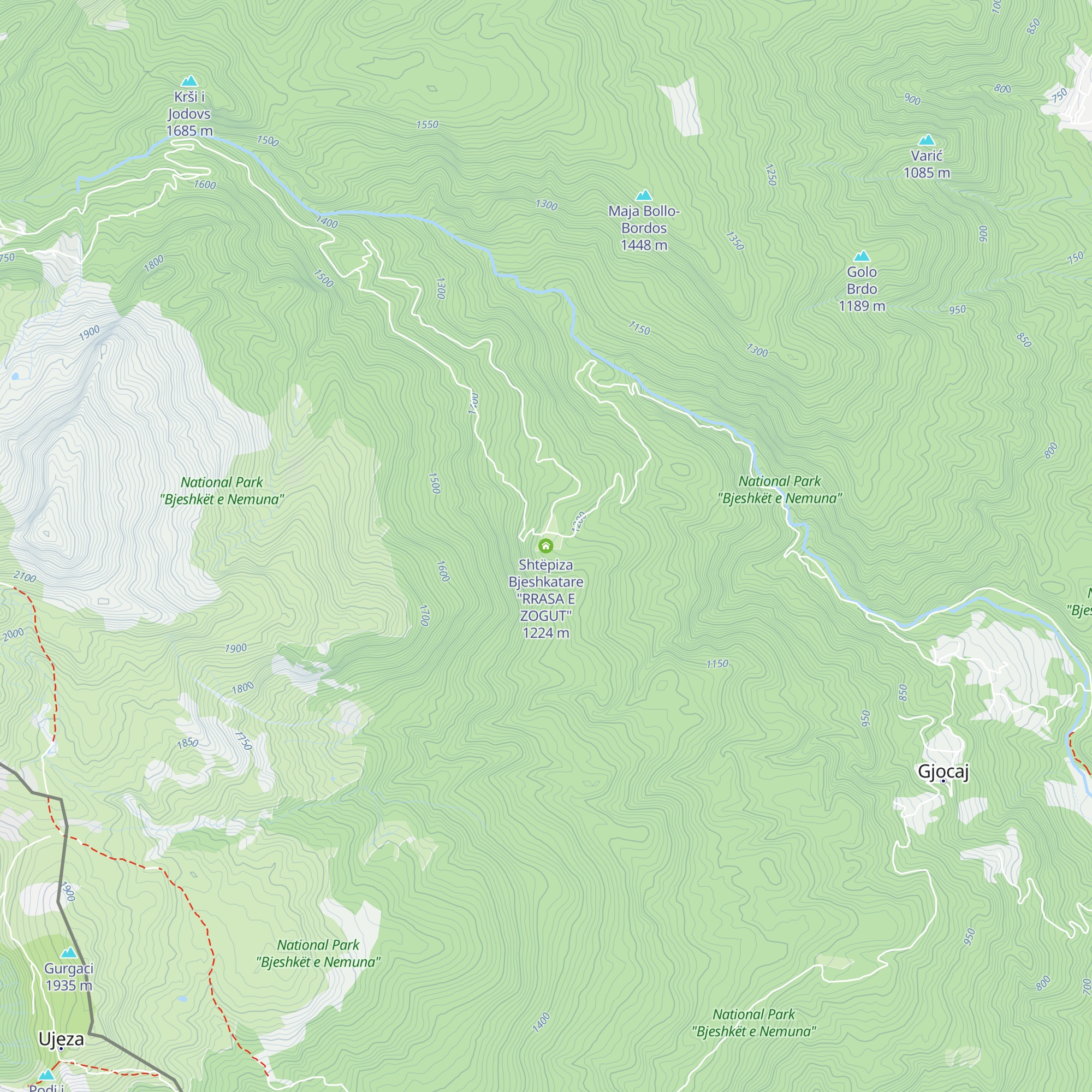 Shtëpiza Bjeshkatare "RRASA E ZOGUT" map