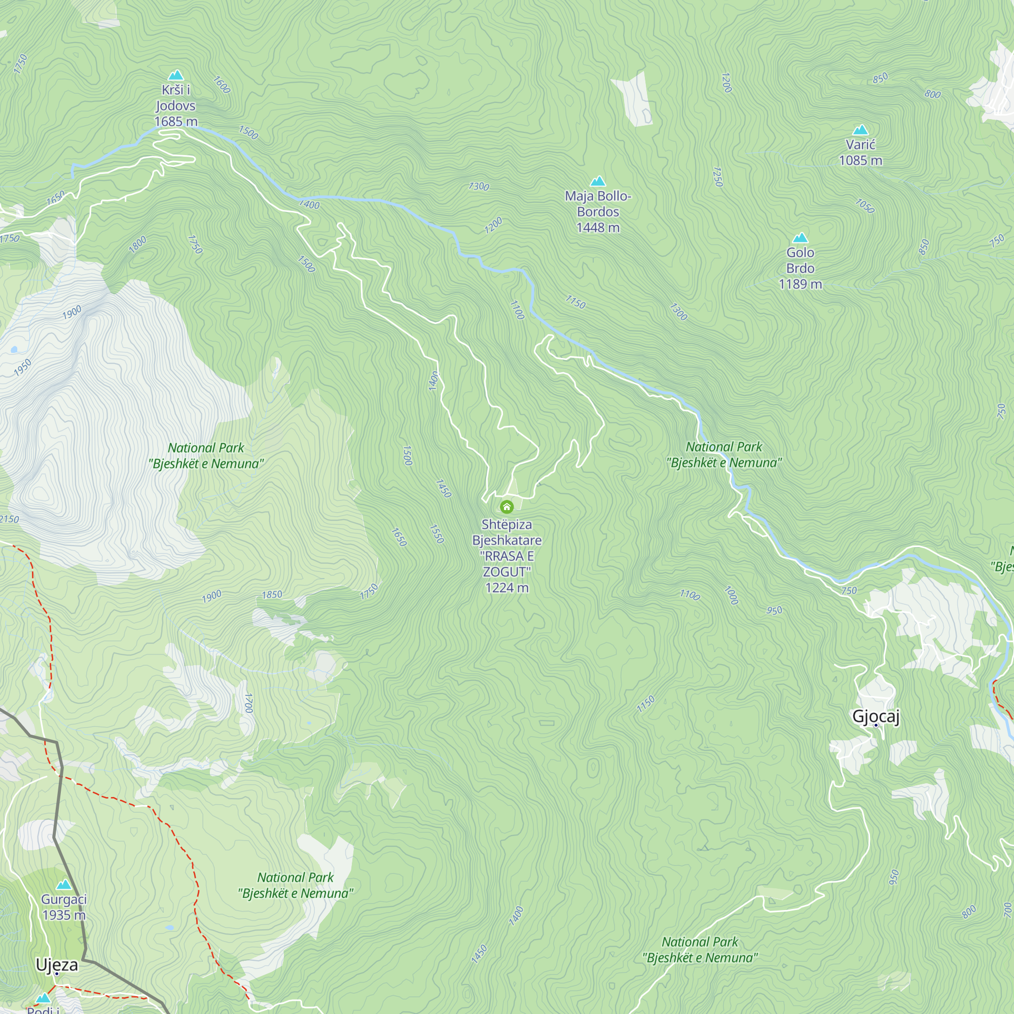 Shtëpiza Bjeshkatare "RRASA E ZOGUT" map