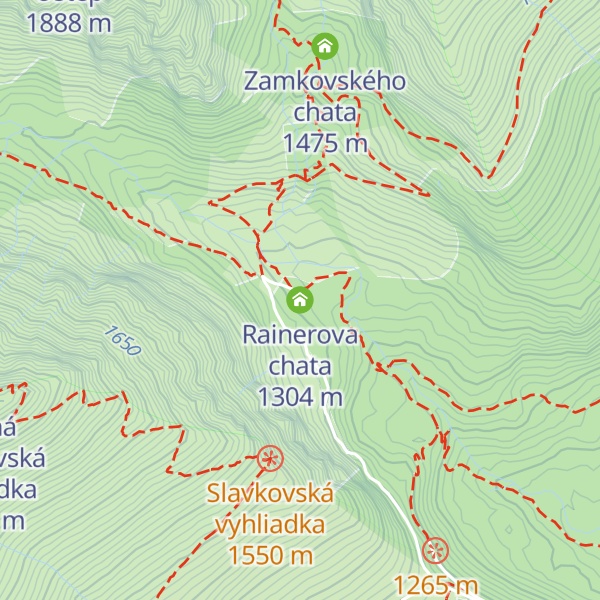 Map of Rainerova chata