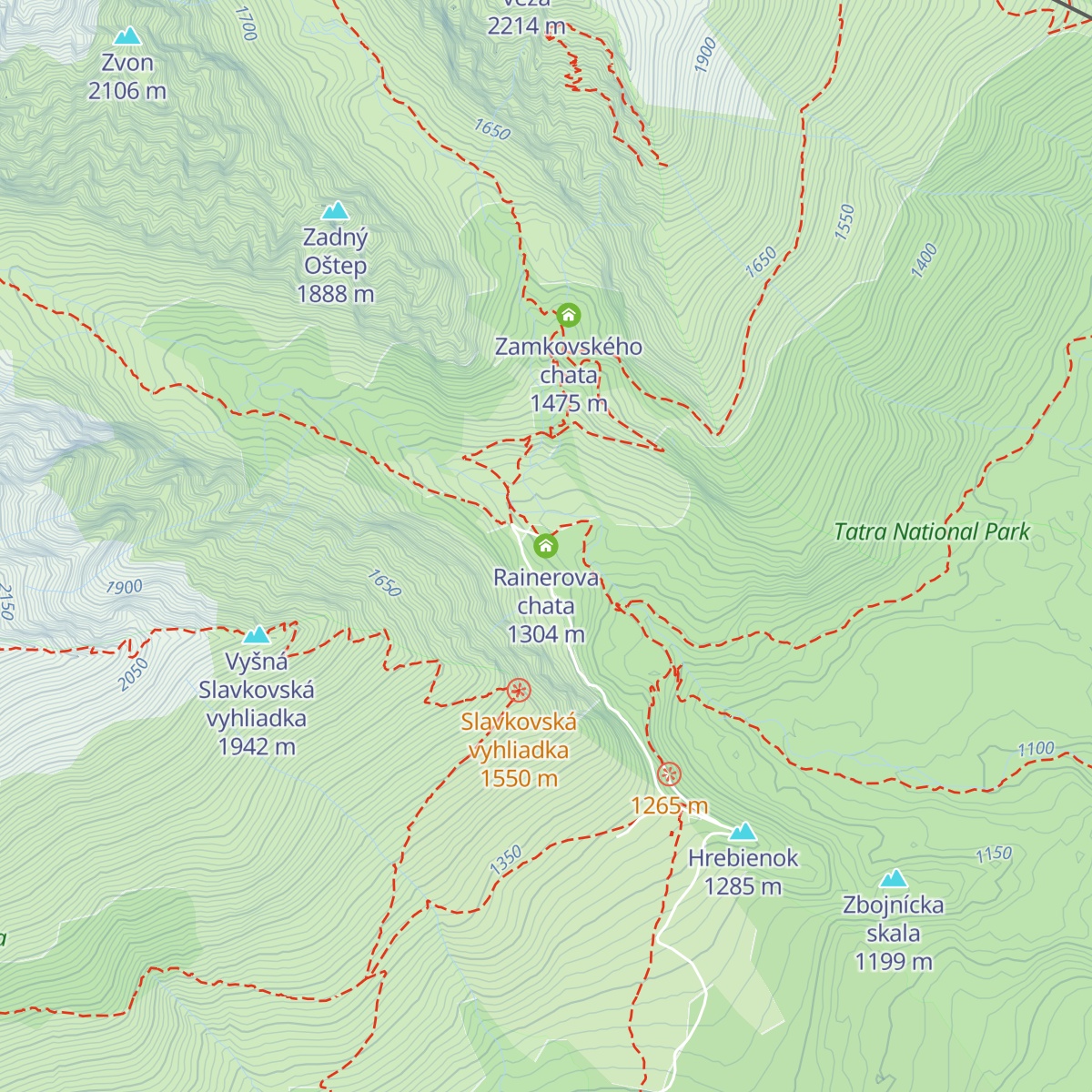Rainerova chata map