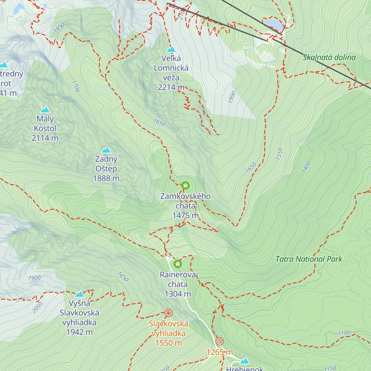 Zamkovského chata map