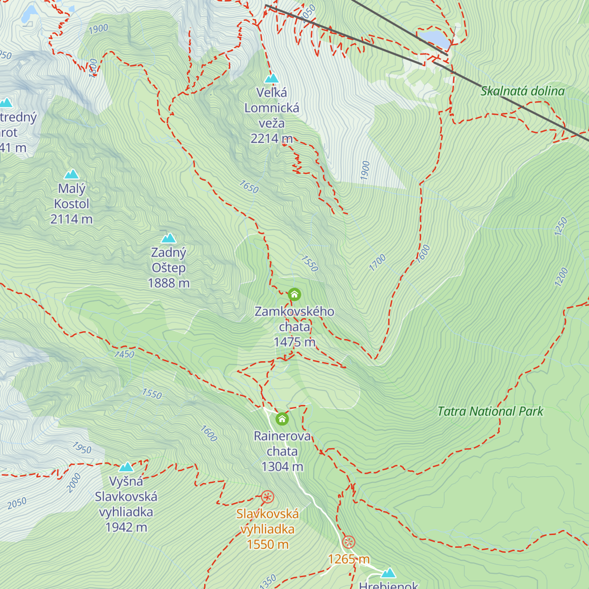 Zamkovského chata map