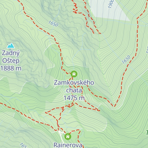 Map of Zamkovského chata