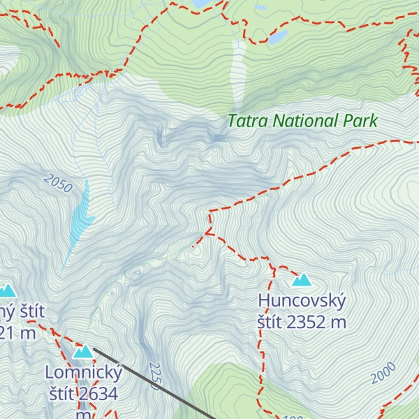 Map of Malý Kežmarský štít