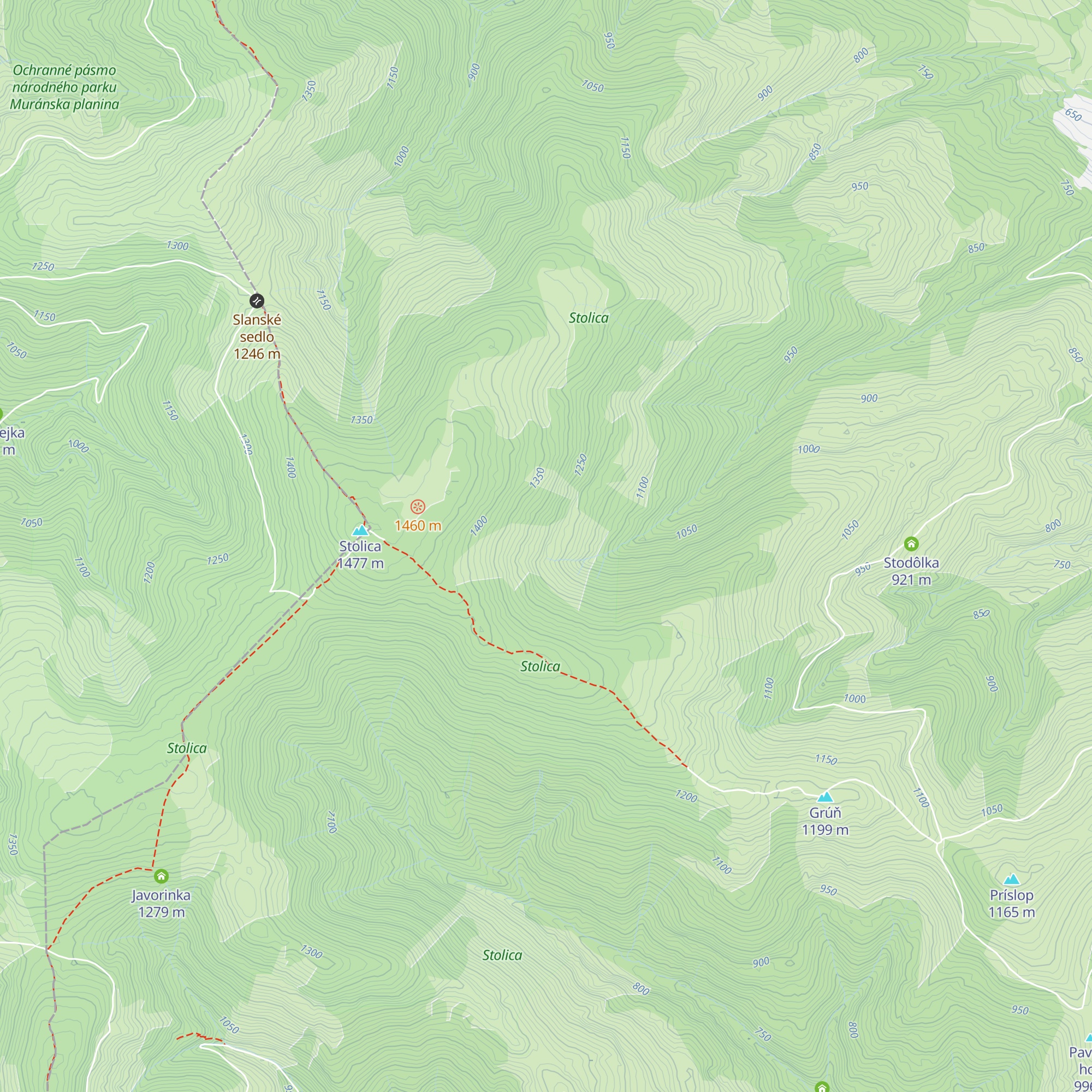 Byčiarky map