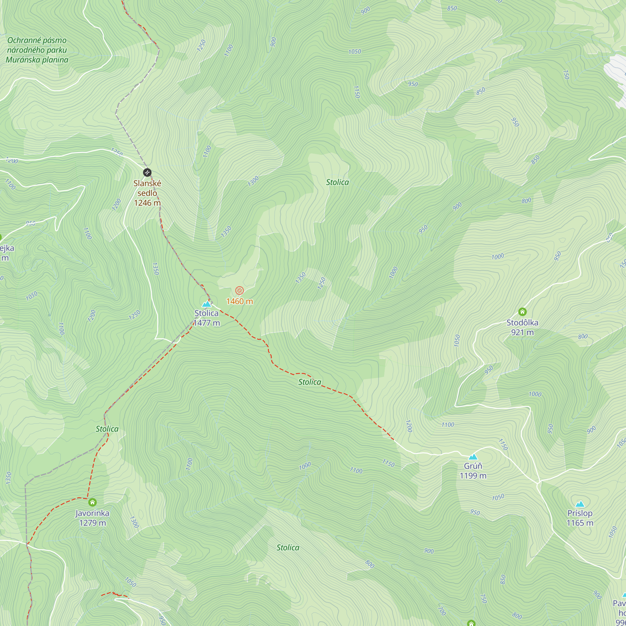 Byčiarky map
