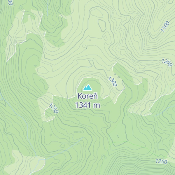Map of Koreň