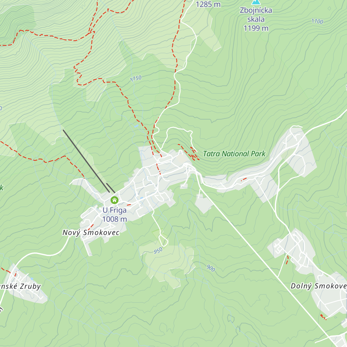 Tatranská informačná kancelária Starý Smokovec map