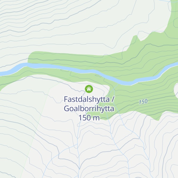 Map of Fastdalshytta / Goalborrihytta