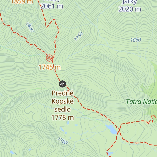 Map of Belianska kopa