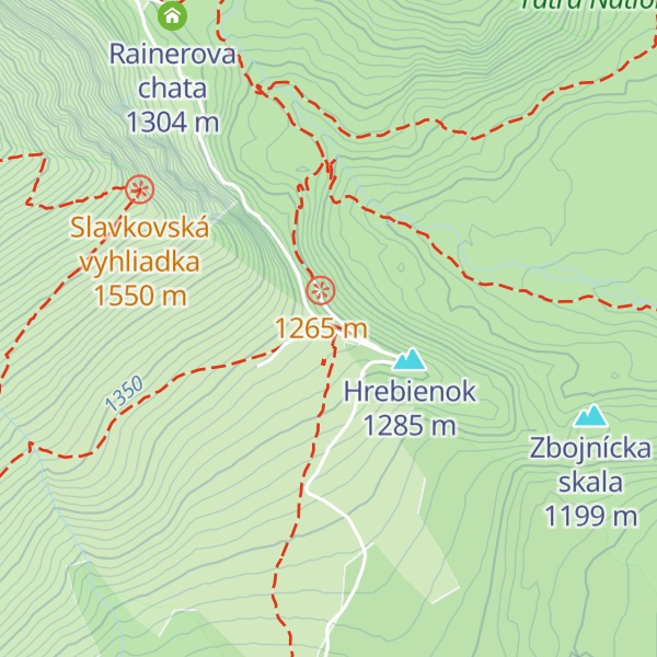 Map of Hrebienok terasa