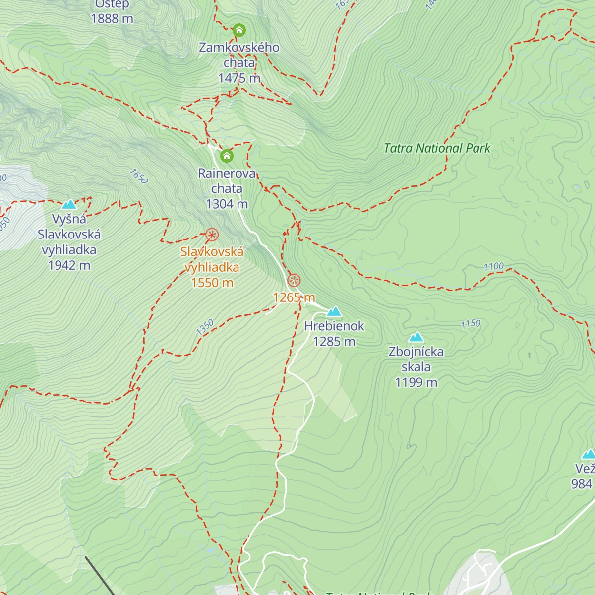 Hrebienok terasa map