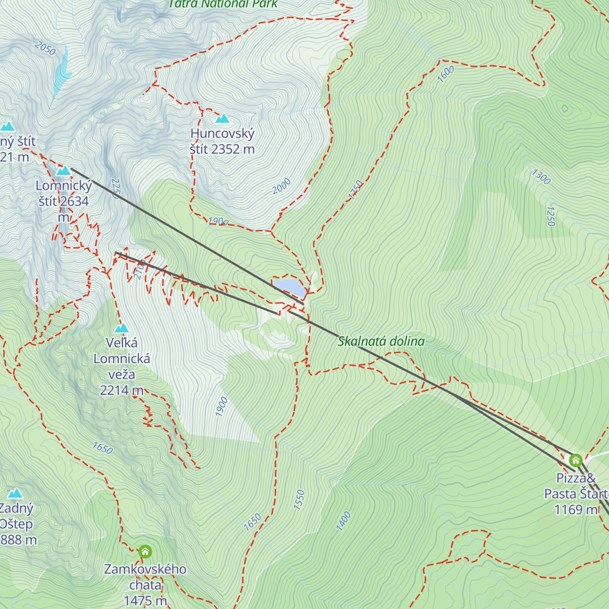 Stanica Skalnaté pleso map