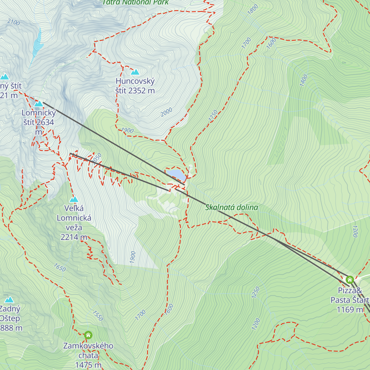 Stanica Skalnaté pleso map