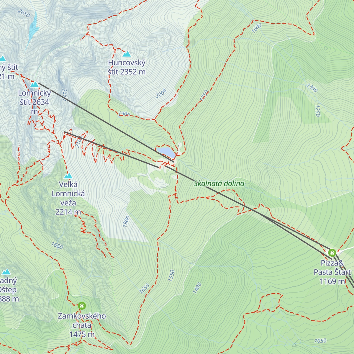 Skalnatá chata map
