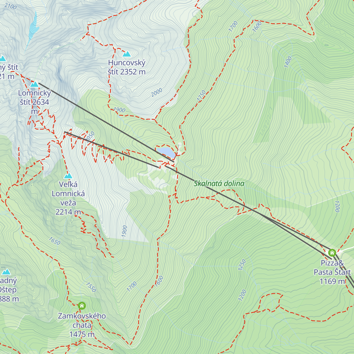 Skalnatá chata map