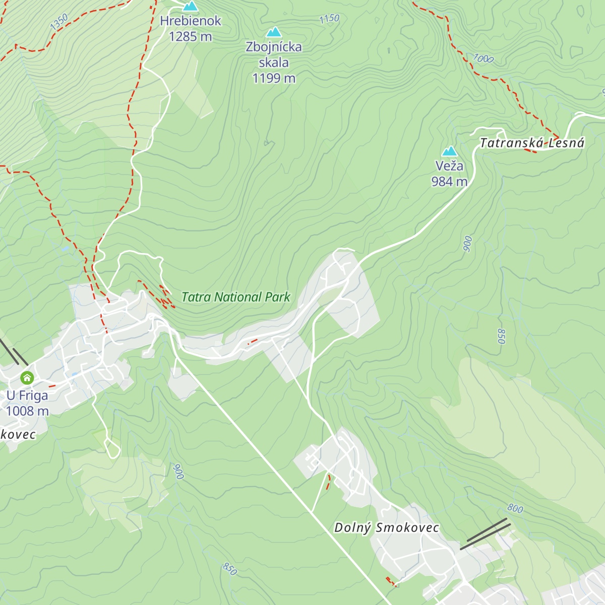Penzión Partizán map