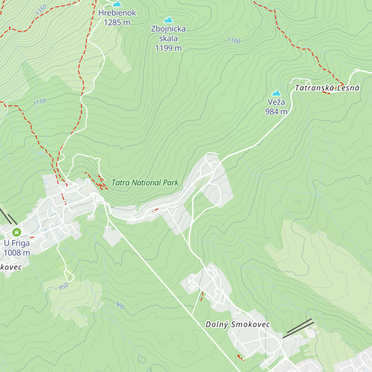 Penzión Partizán map