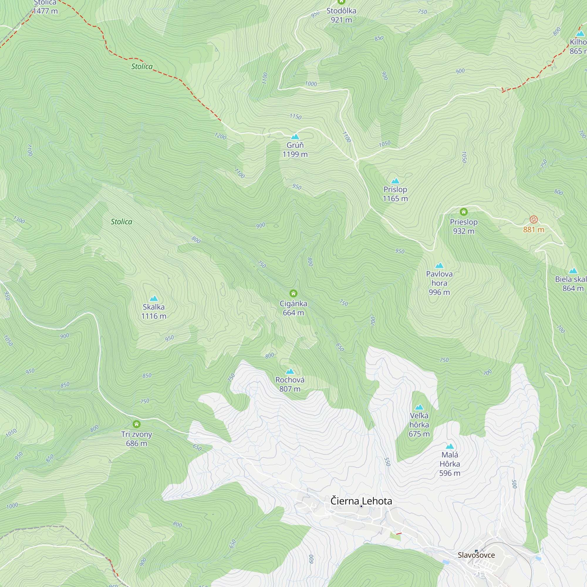 Cigánka map