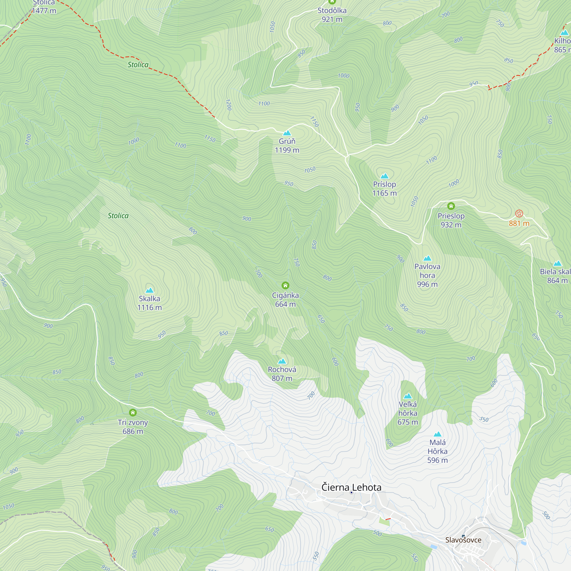 Cigánka map