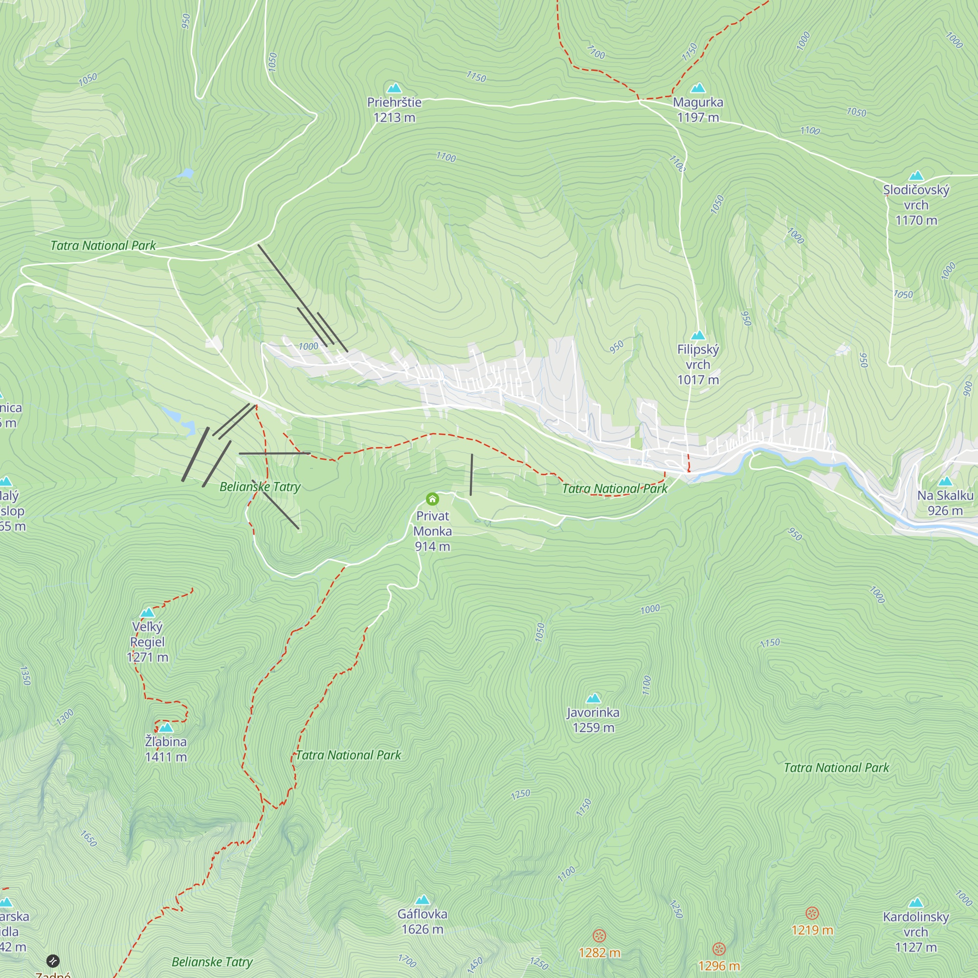 Hotel Magura map