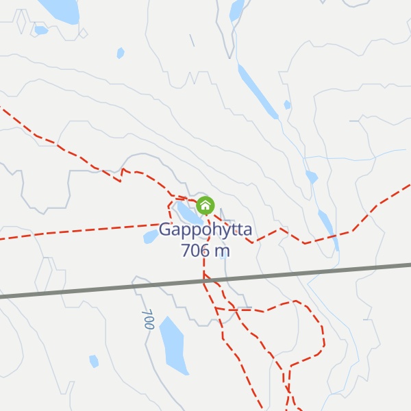 Map of Gappohytta