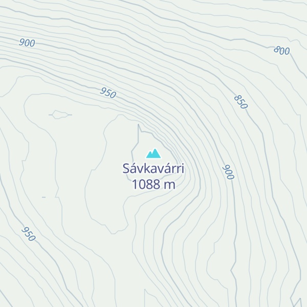 Map of Sávkavárri