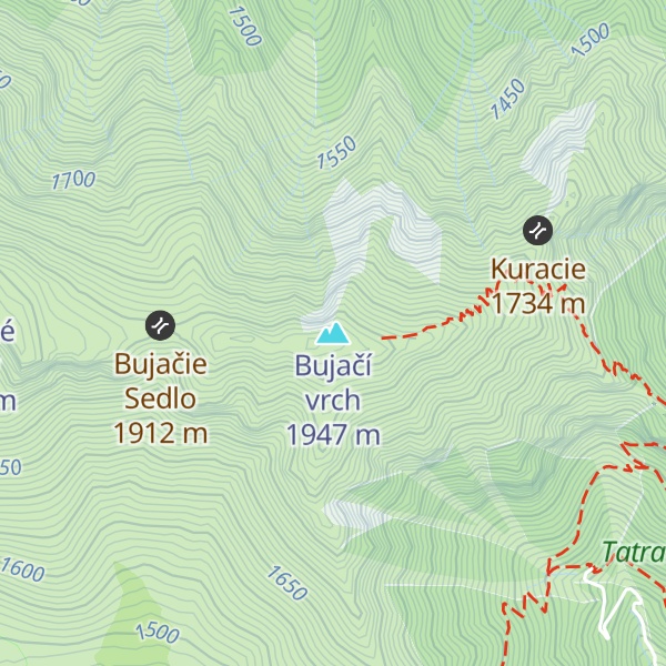 Map of Bujačí vrch