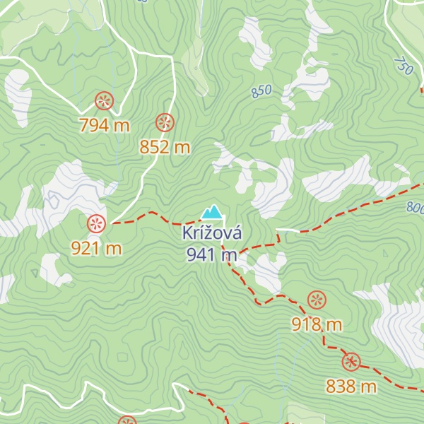 Map of Krížová