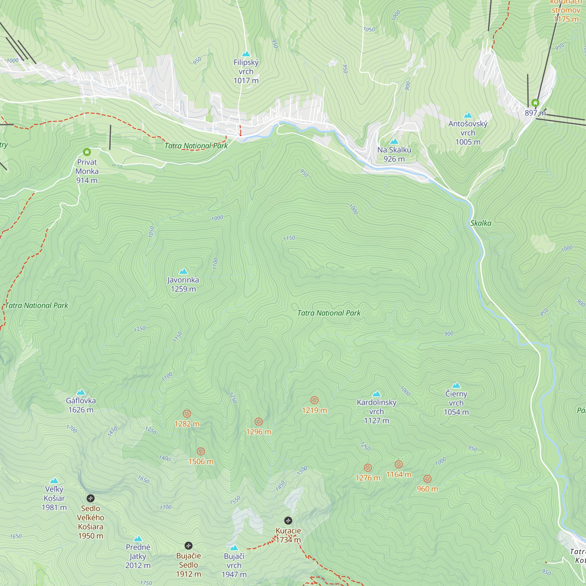 Tokáreň map