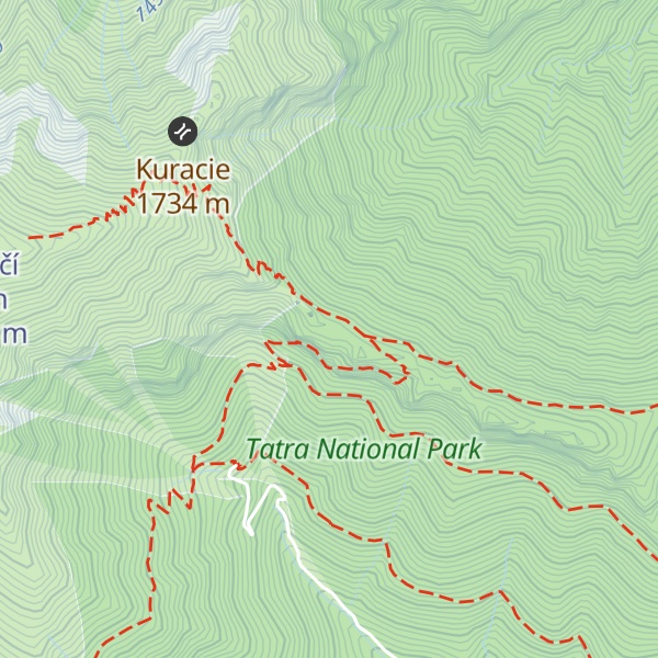 Map of Skalné vráta