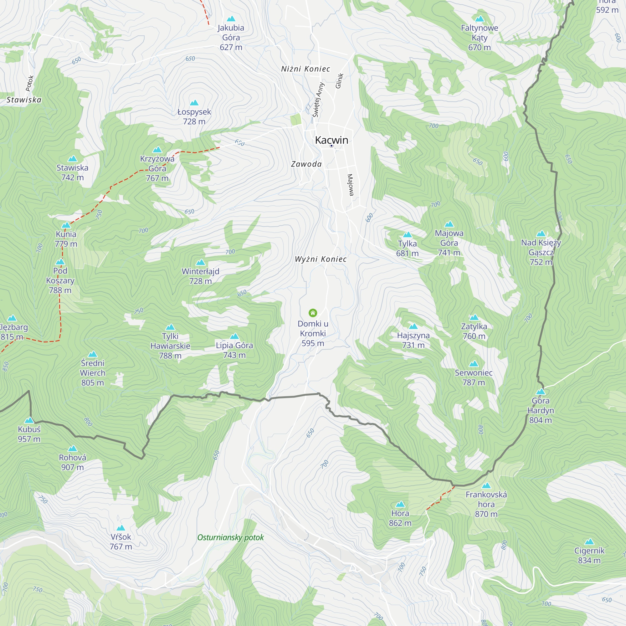 Domki u Kromki map