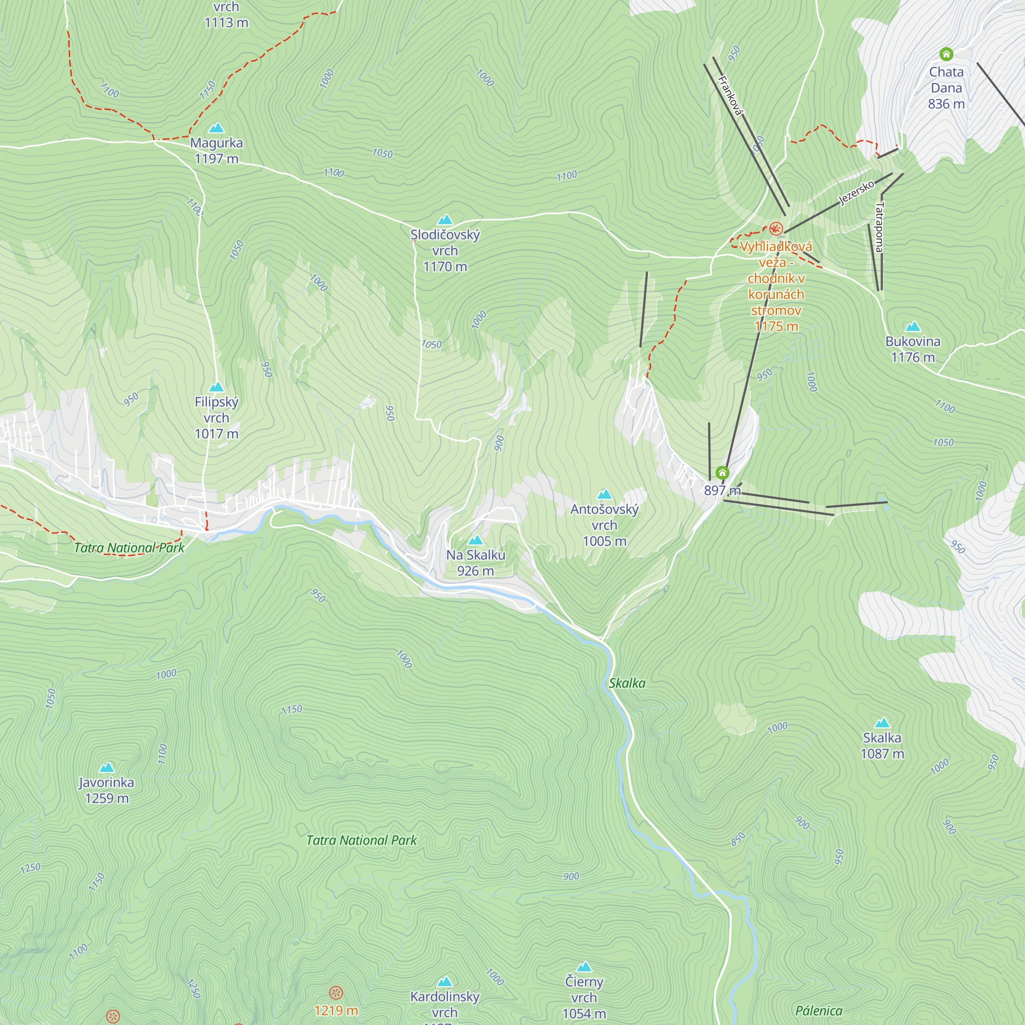 Chata na Antošáku map