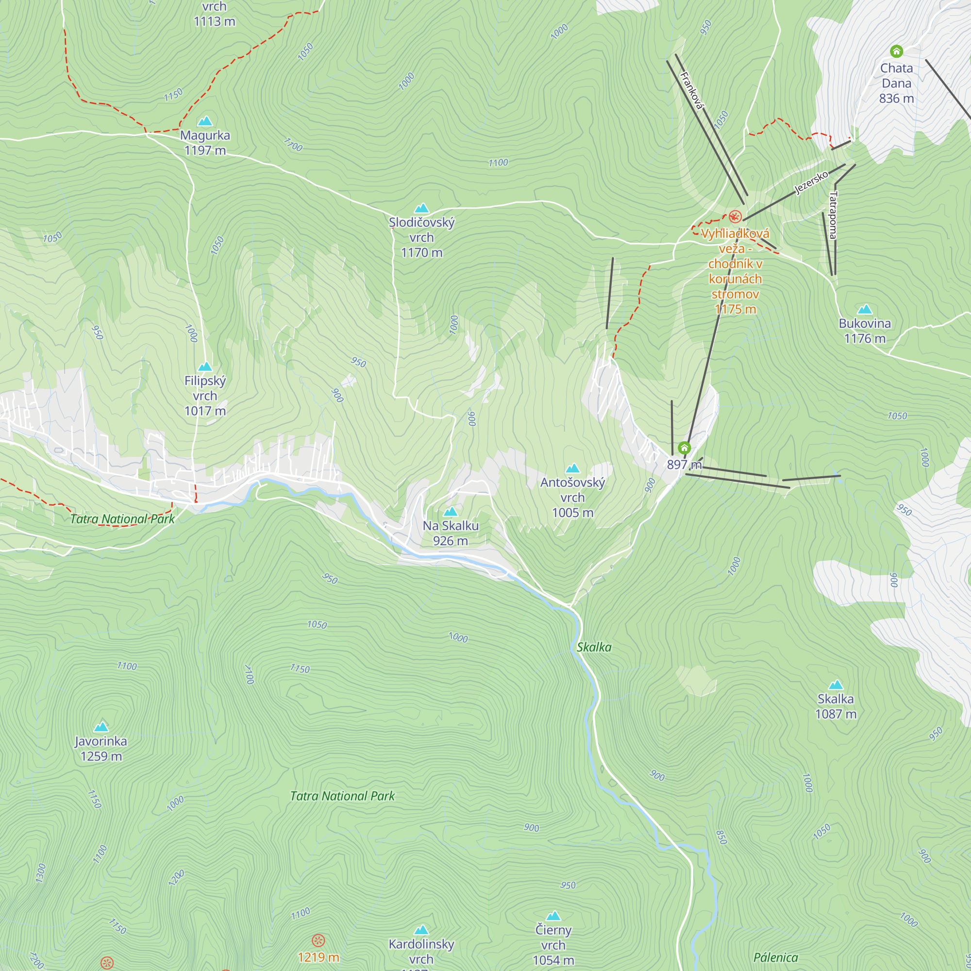 Chata na Antošáku map