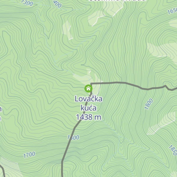 Map of Lovačka kuća
